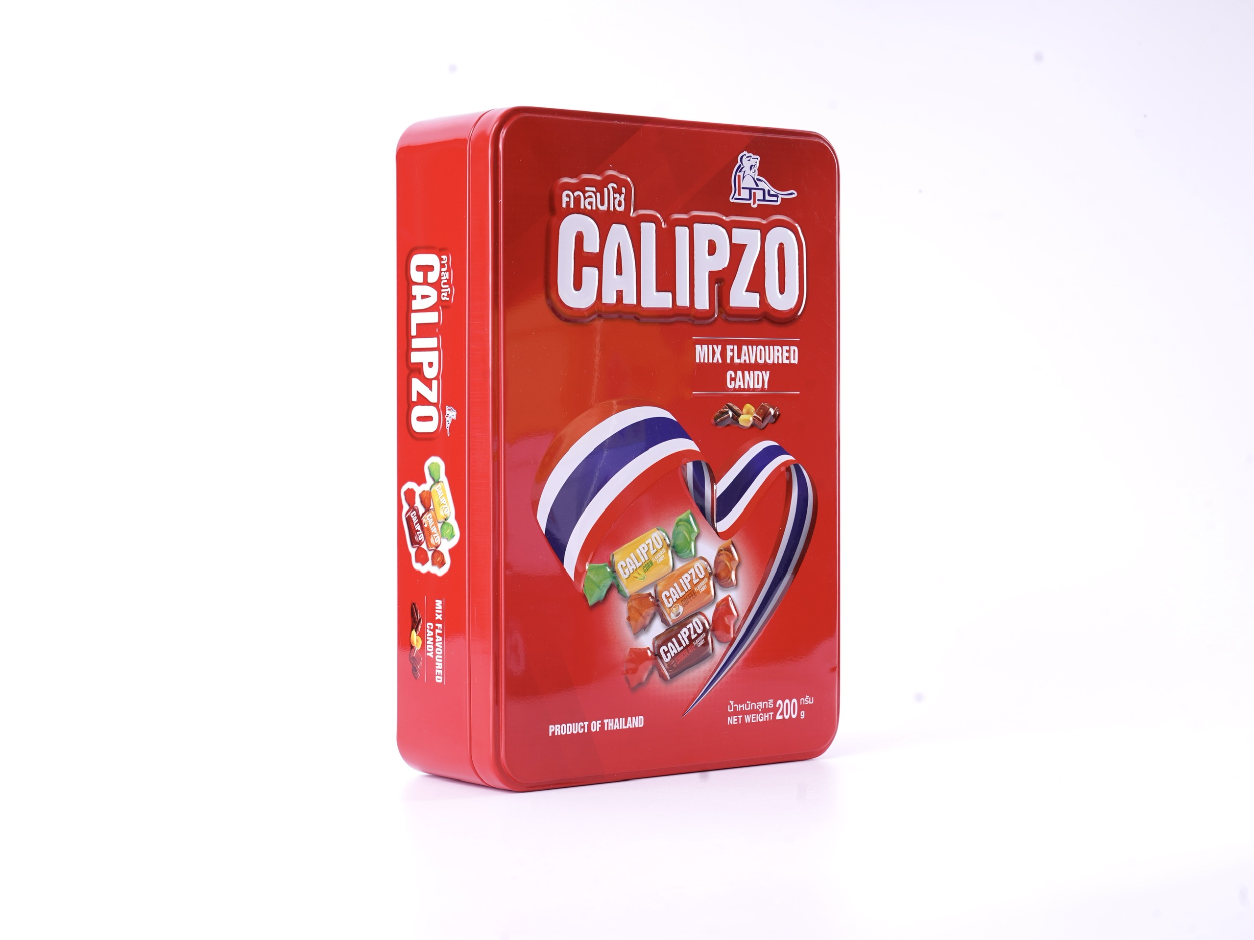 Kẹo sắt Calipzo mix 200g ( 18 hộp/ thùng ) Màu đỏ